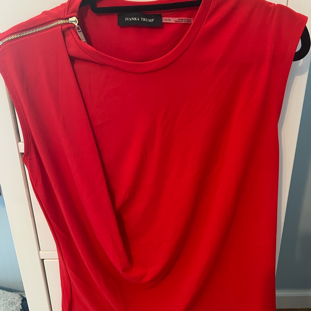 Ivanka Trump Vibrant Red Top